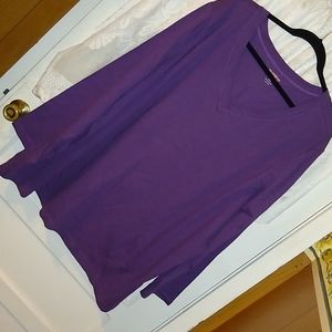 Woman Within 4X long sleeve purple shirt*0054*